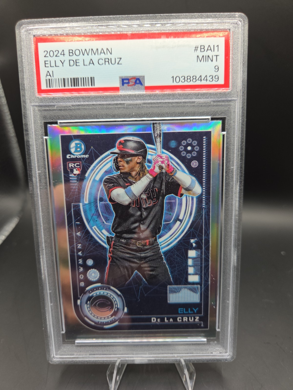Topps 2024 Bowman Ai Chrome Elly De La Cruz #BAI-1 PSA 9 Reds Rookie