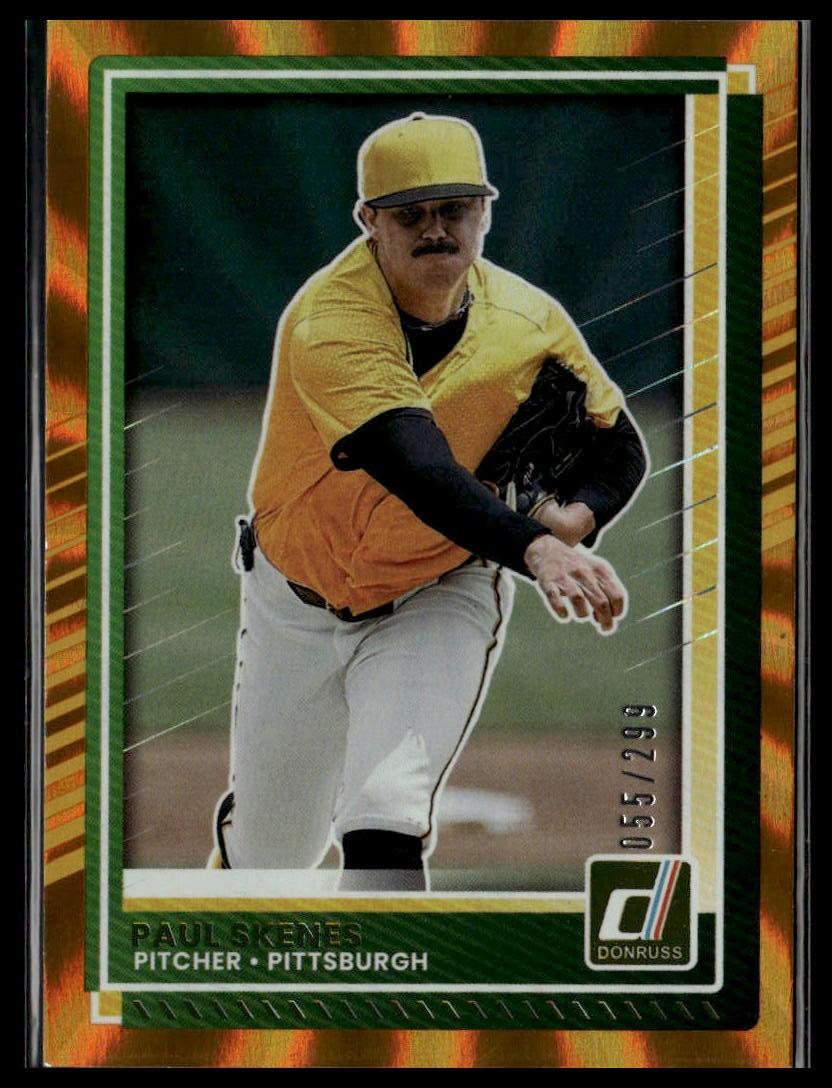2025 Donruss #29 Paul Skenes Orange Laser #/299