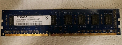 ELPIDA 2GB 2Rx8 PC3-10600U-9-10-B0 RAM