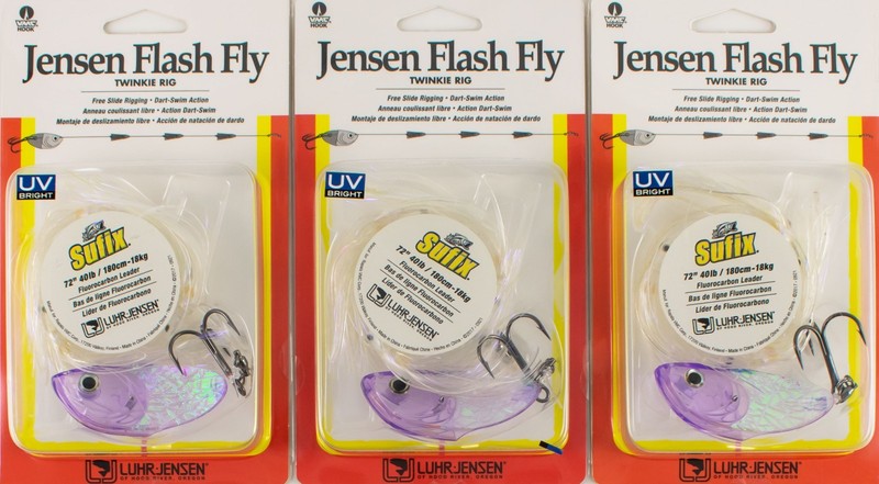 (LOT OF 3) LUHR JENSEN FLASH FLY TWINKIE RIG 2260-001-1502 CANDY UV PRPLE CO7194
