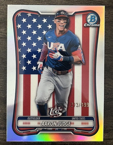 Aaron Judge 2026 Bowman Chrome Baseball WBC Flag Variation Refractor /499 Yankee