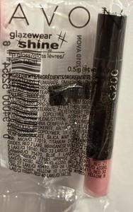 2 Avon Glazewear Shine Lip Gloss Samples In Iced  Pink- Factory Sealed