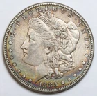 1883 $1 Morgan Silver Dollar - RAW - Excellent Rainbow Color / Toning / Toned