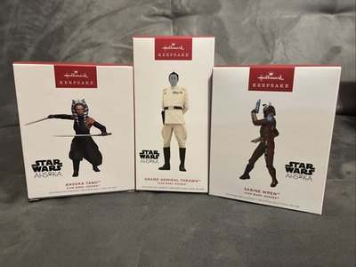 #ad Lot Hallmark Ornaments Star Wars AHSOKA Tano Admiral Thrawn Sabine Wren 2024 23 $22.95