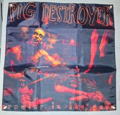 Pig Destroyer Prowler In The Yard 2x2 Ft Banner Flag Poster