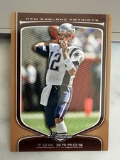 2009 Bowman Draft Picks - Tom Brady #10 Bronze 35/99 - New England Patriots RARE
