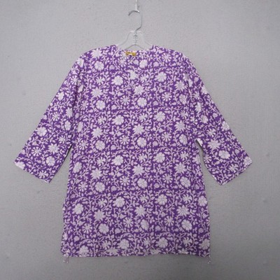 Roberta Roller Rabbit Tunic Top Dress Girls 10 Purple Floral Tassel Lightweight