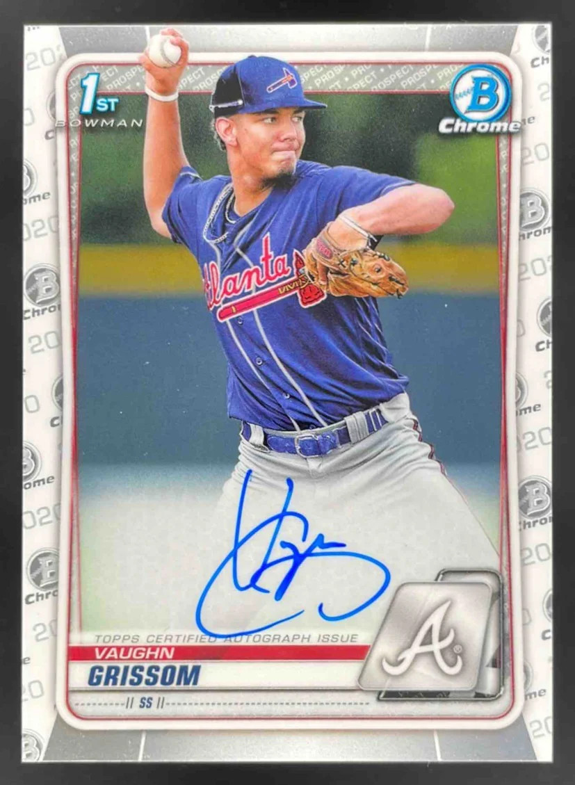 2020 Bowman Chrome Prospect Autographs #CPA-VG Vaughn Grissom RC Auto