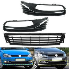 Nebelscheinwerfer Gitter + Vordere untere Mitte Set für VW Polo 6R1 6C1 2014-17