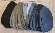 85 Pieces 4 x 8 Top Grain Leather Scrap Pieces 2-5 oz Pre Cut BLUE/GREEN lot