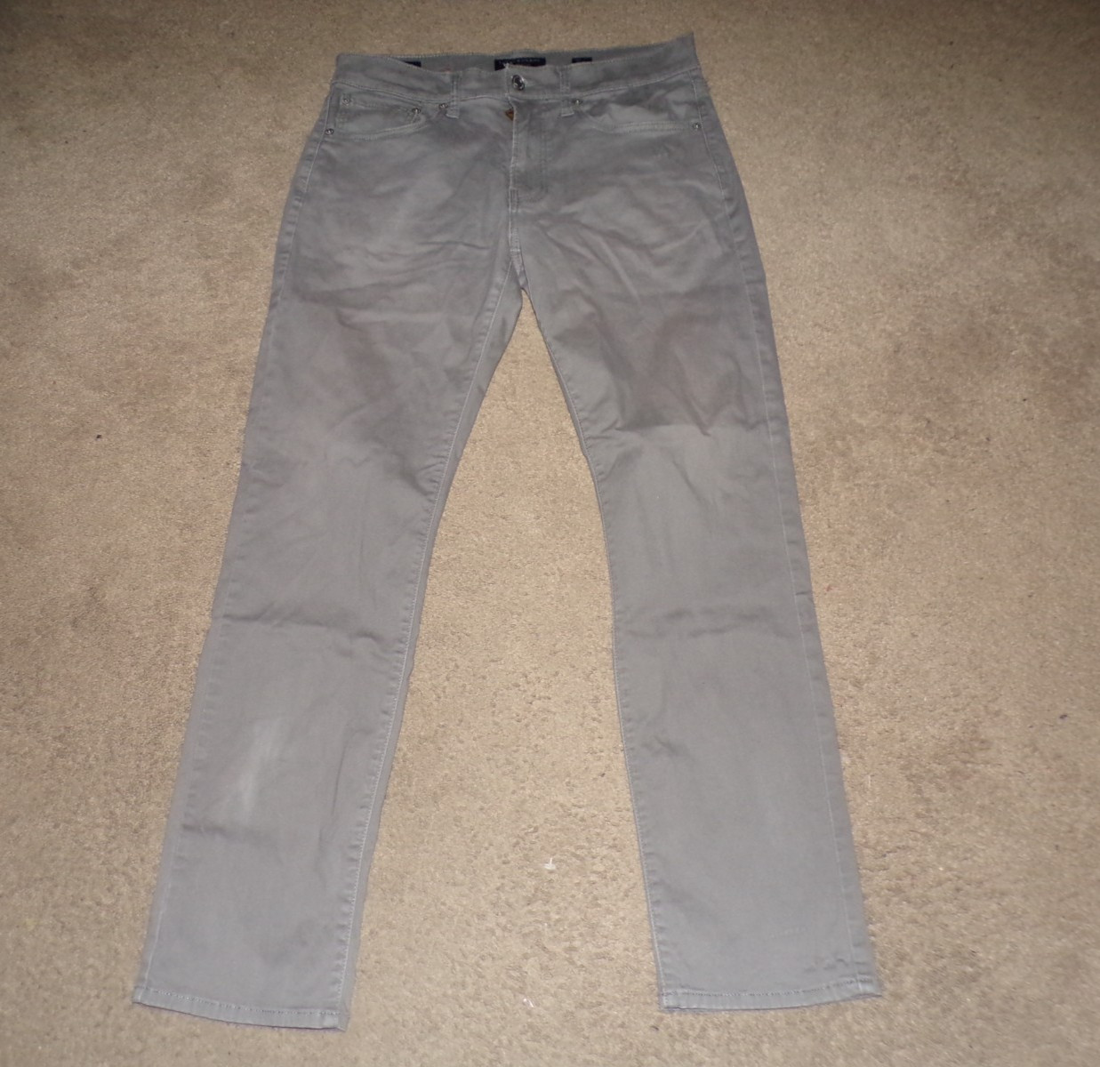 Lucky Brand 121 Slim Straight Men's Gray Denim Jeans Size 30 X 30 Nice