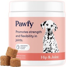 Pawfy Hip  Joint Supplement for Dogs with Glucosamine, 30 Chews