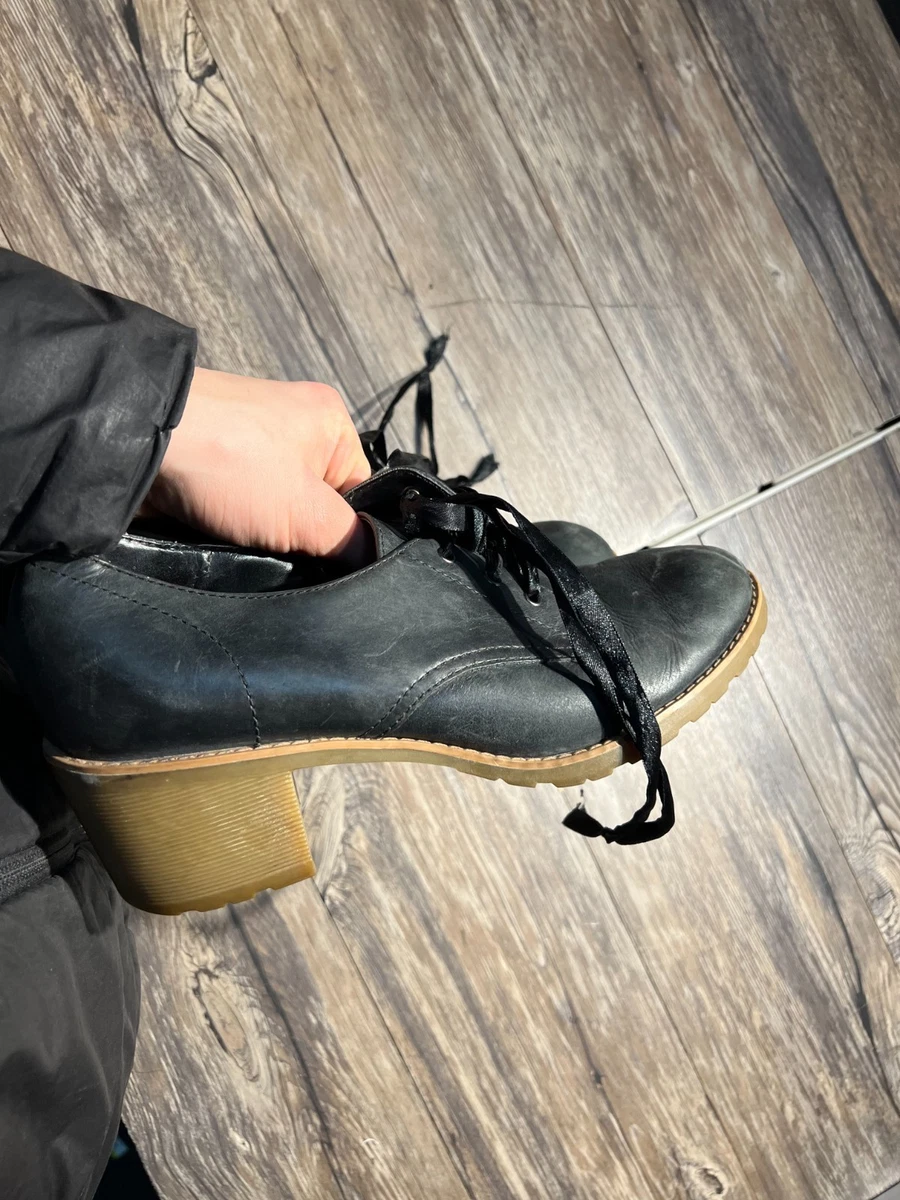 Dr.Martens◇ローファー/WV004/UK3/BLK/レザー 超美品】Dr.Martens