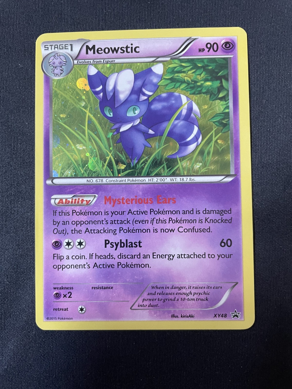 Meowstic - XY48 - Holo Promo - Pokemon XY Black Star Promos - Pokémon TCG - MP