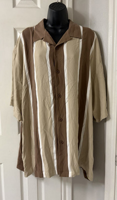 Nat Nast Luxury Originals 100% Silk Bowling Shirt Size XXL
