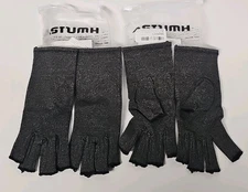 2-PACKS Fingerless Arthritis Compression Gloves for Men & Women Pain Relief M