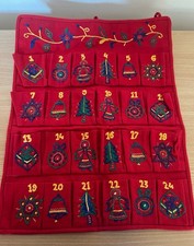 Fabric Advent Calendar Christmas Countdown Nativity Scene Vintage Fair Trade