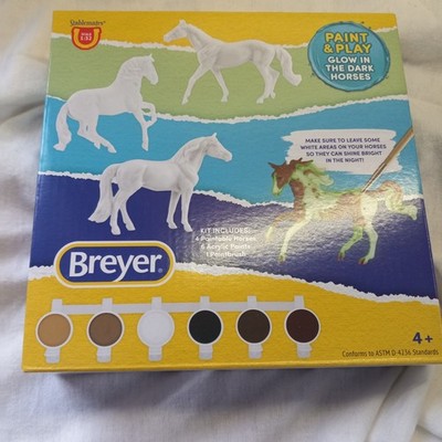 4 Breyer Horses Stablemates Paint & Play Glow in The Dark NEW Alborozo