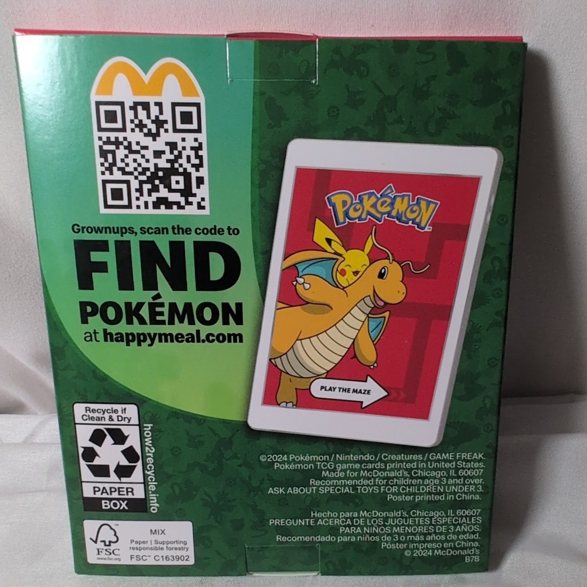 SEALED McDonalds Pokemon Card Pack 2024 Unopened Gotta Catch 'Em