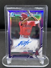 2021 Bowman Chrome #CPA-AVE Arol Vera Prospect Autographs Purple Refractor #/250