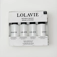 Lolavie Travel Kit Restorative Shampoo Conditioner Detangler Leave In 2 Oz Each