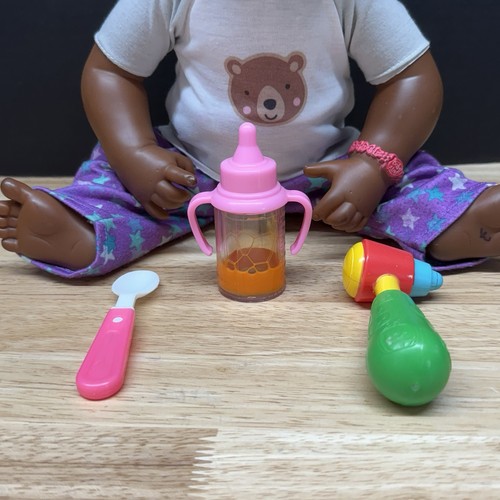 Hasbro Baby Alive African American Interactive Doll with Accessories Bottle 2010 - Picture 2 of 10