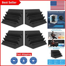 Lightweight 4 Pack 12" x 7" Acoustic Foam Bass Traps for Effortless Installation