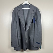 Stafford Men's 52R Blazer Charcoal Herringbone Stretch Sport Coat Big Tall NEW
