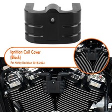 Aluminum Ignition Coil Cover For Harley Davidson Softail 2018 2019-2024 Black A
