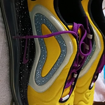 Nike Air Max 720 Yellow Speckled Low Top Men's Athletic Sneakers Yellow Black