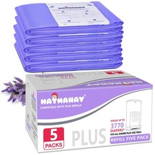 Diaper Pail Refill Bags With Dekor Plus Diaper Pail, Extra 30 Length, Lavend...