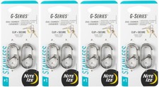 Nite Ize 2-Pack G-Series Dual Chamber S.S. Carabiner 1 - Stainless 4-Pack