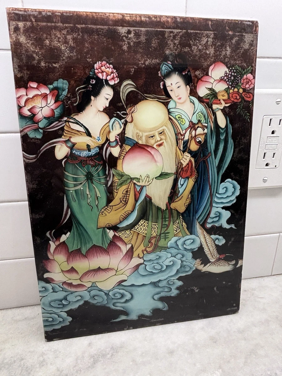 玻璃复古原创中国风绘画和卷轴| eBay