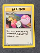 Sabrina's Gaze 125/132 Gym Heroes Common Pokemon Karte WOTC Vintage