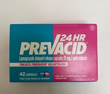Prevacid 24 Hour Acid Reducer 15 mg 42 Capsules Exp 08/2026 pk x 1