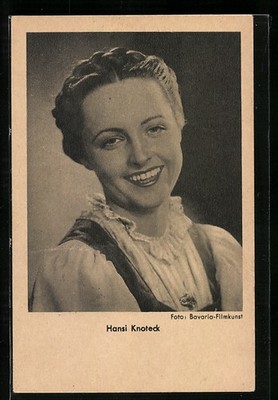 Actress Hansi Knoteck Smiling, Postcard 