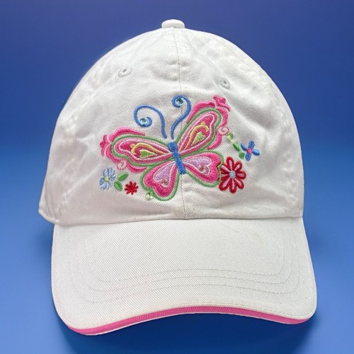 The Children's Place Butterfly Baseball Hat Girls Size 8-14 Embroidered - Picture 1 of 22