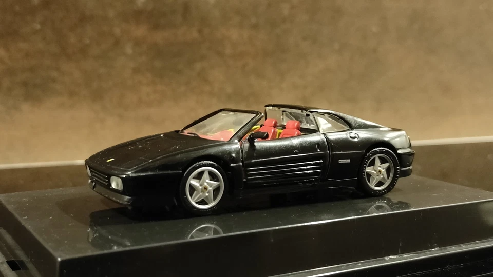 Ferrari 348 Ts nera diecast modellino hot wheels 1-43 auto sportiva collezione - Immagine 2 di 2