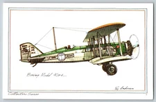 Boeing Model 40b-4 Biplane Ray Anderson Collector Series Postcard