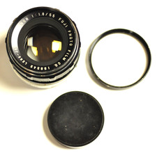 Fuji Fujinon 55mm f/1.8 screw mt. M42 manual focus lens.