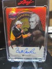 2026 Leaf Metal President's Day Red Prismatic Bill Cowher 1/1 Auto Autograph