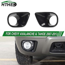 Black Front Light Lamp Trim Covers Ring For Chevrolet Avalanche Tahoe 2007-13