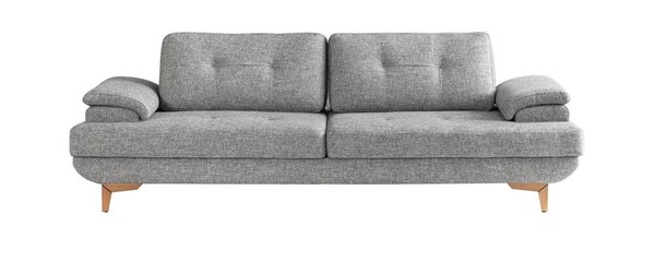 3 Sitzer Sofa Couch Modern Grau Elegant Polstersofa Design-image