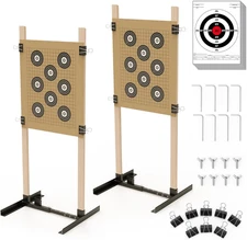 Shooting Target Stand for Outdoors, Durable Paper Target Holder with Stable Adju