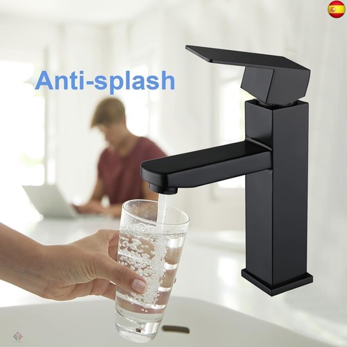 Minnhua Grifo de Baño 180mm Negro Grifo Baño Mate Acero Inoxidable Monomando A - Imagen 5 de 7