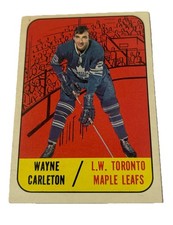 1967-68 O-Pee-Chee Wayne Carleton, #77 Toronto Maple Leafs, EX, Rookie Card RC..