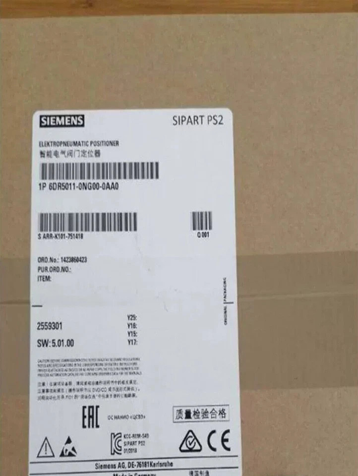 6DR5 011-0NG00-0AA0 NEW SIEMENS 6DR5011-0NG00-0AA0 SIPART PS2 Valve Positioner