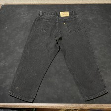 Vintage Levis 550 Jeans Mens 27x29 Black Relaxed Tapered Orange Tab 90s