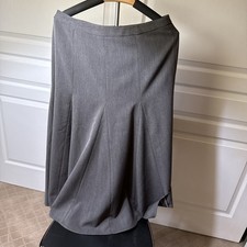 gray long pleated skirt Size 6
