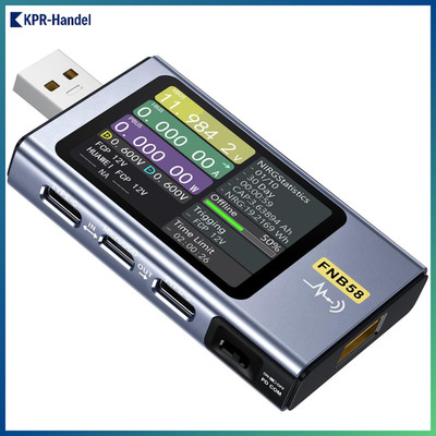 USB-Tester 4-28V 7A mit LCD-Display und App, Multimeter für Schnellladung